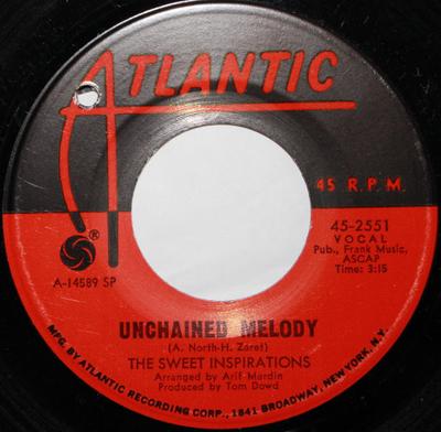 7-дюймовая пластинка SWEET INSPIRATIONS - Unchained Melody 452551 Atlantic 1968 США Соул/Фанк Б/У