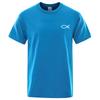2024 Summer New T Shirt Mens Brand Tees Boys Male Tshirt Short Sleeve Tops Christian Jesus Fish High Quality Brand Men Tshirt