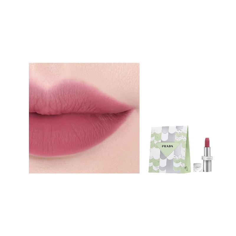 Prada Matte lipstick, ultimate color, lightweight lipstick, imited edition gift bag, matte, easy to apply color, #P160 Gray Pink Brown 3.8g