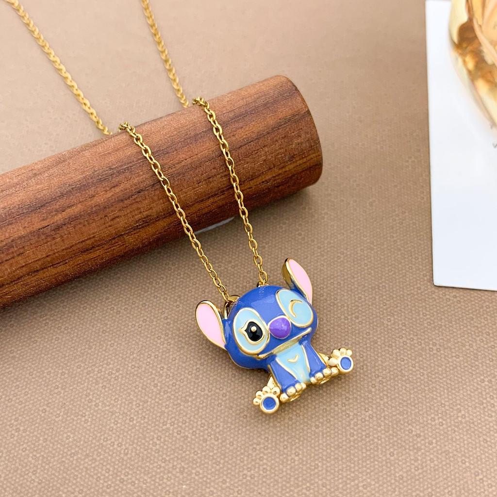 Necklace European and American cartoon Stitch necklace interstellar puppy cute fashionable versatile does not fade hot accessories