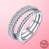 925 Silver Stackable Infinite Heart Daisy Flower Ring For Women Girl Original Silver 925 Rings Jewelry Gift