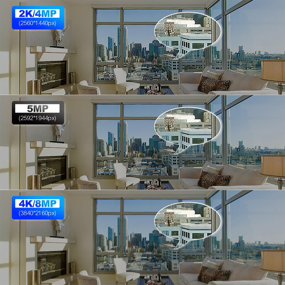 Techage 8-канальная 4-мегапиксельная PTZ-система безопасности POE IP-камера Открытый AI Обнаружение человека Двустороннее аудио-видеонаблюдение NVR Комплект камеры
