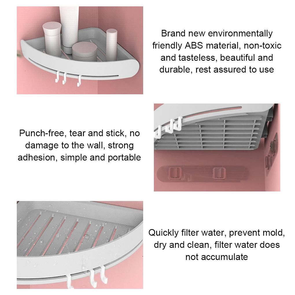 Угловая полка для слива туалета настенная пластиковая ванная комната кухня держатель для хранения