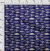 oneOone Cotton Flex Dark Blue Fabric Asian Block Fabric For Sewing Printed Craft Fabric By The Yard 40 Inch