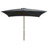 VidaXL Outdoor Parasol Wooden Pole 200x300 Cm Anthracite Garden Beach Terrace 44513