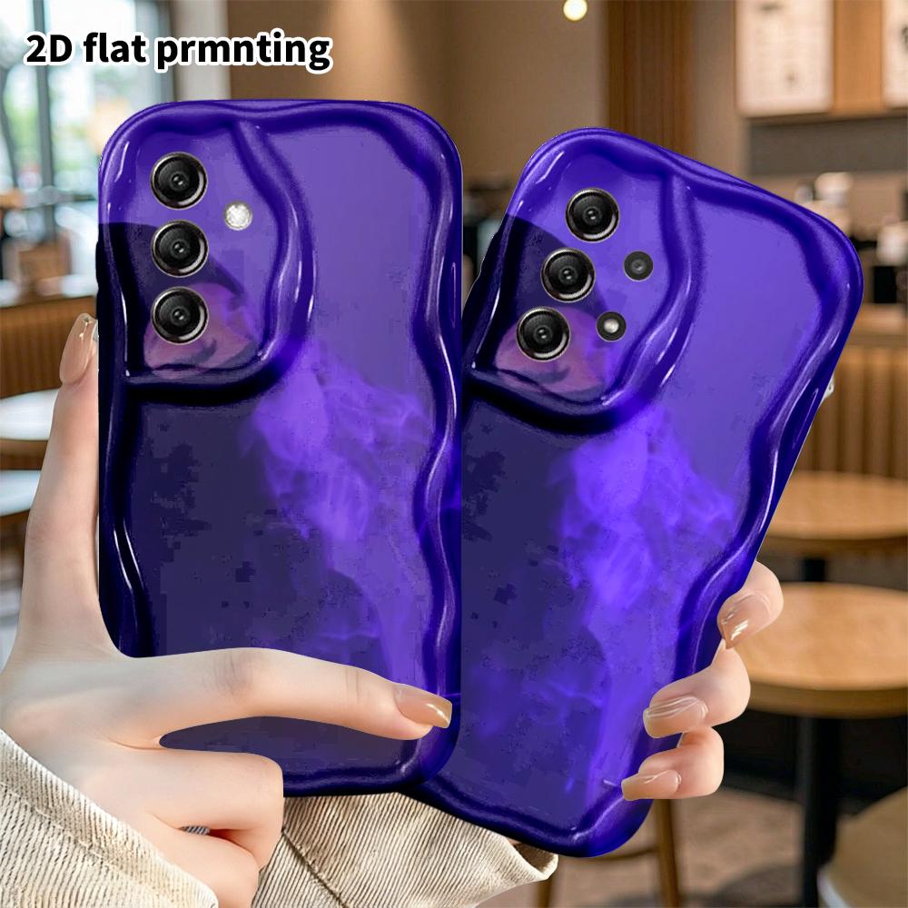 Phone Case: 2D flat, fits Samsung Galaxy A34 A35 M05 M06 S20 S22 S21 FE Plus 5G protective case, purple neon, perfect Christmas and Halloween holiday