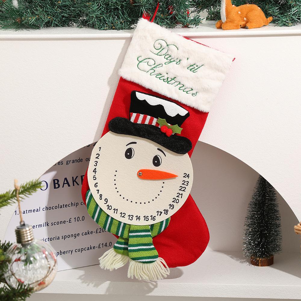 Hot Christmas Old Man Snowman Knitted Socks Christmas Tree Decoration Gift Bag Home Party Decoration Pendant