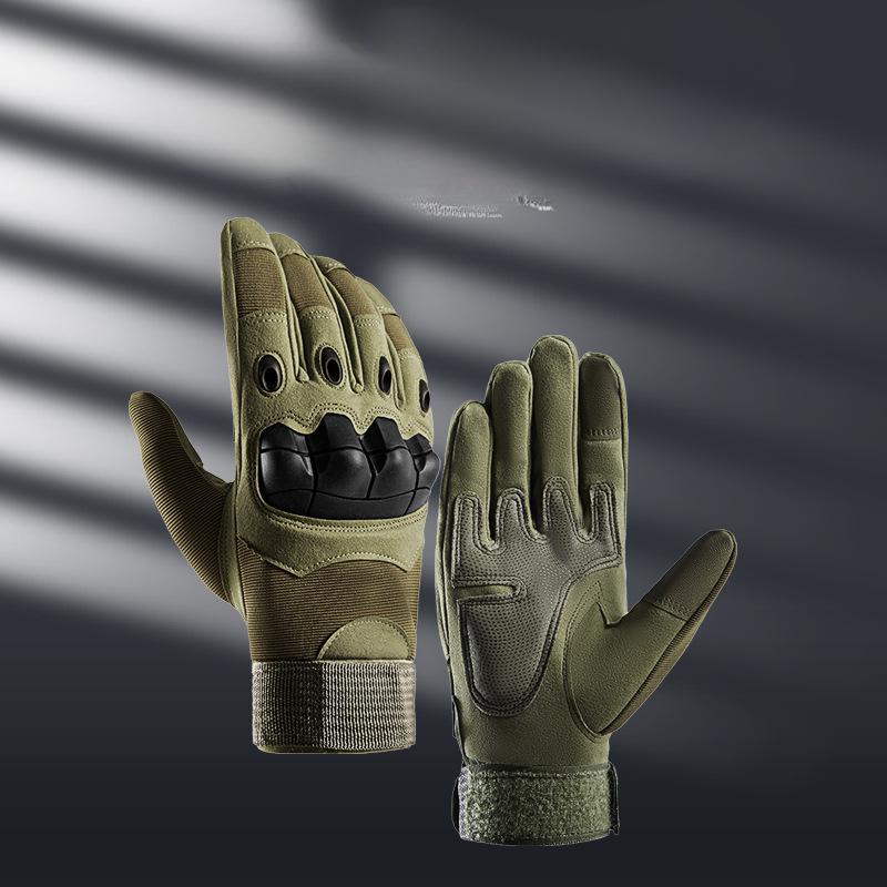 Tactical Gloves Men Long Finger Soft Shell Outdoor Protection Army Fan Anti Slip Sports Cycling Mountain Climbing Fighting Touch Screen Gloves Men
