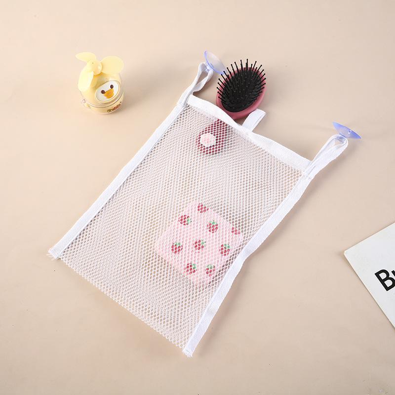 Настенная сетчатая сумка для хранения в ванной комнате - большая вместимость для зубной пасты, мыла и детских игрушек для купания