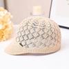 Hat for Women Spring and Summer Duckbill Cap Design Hollowed Out Big Head Circumference Women's Ice Silk Hat, Bailey Hat