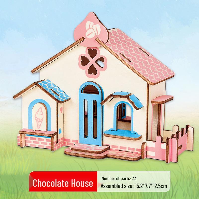 3D Деревянный Пазл Колесо Обозрения - Развивающий DIY Подарок для Детей