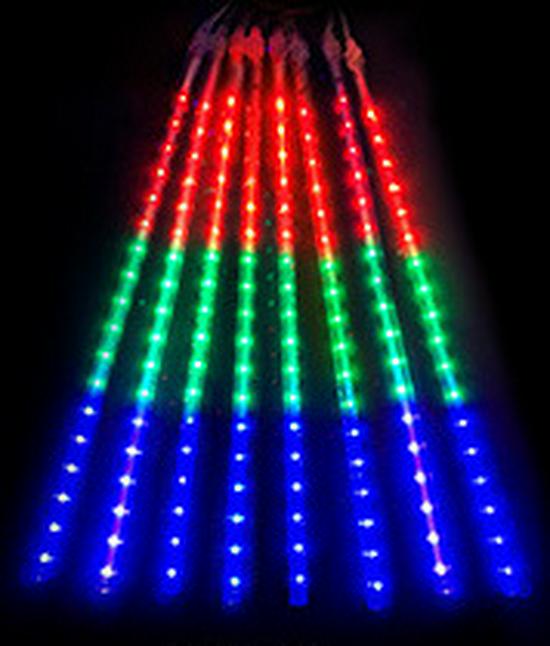 LED Solar Waterproof Meteor Shower String Lights for Outdoor Holiday and Tree Decoration