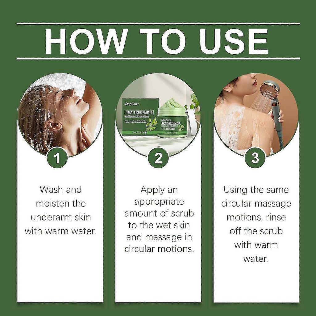Gentle Mint & Green Tea Body Scrub with Aloe Vera Refreshing, Moisturizing Exfoliant for All Skin Types, Easy to Use for Clean, Soft, and Revitalized