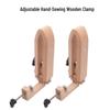 Adjustable Foldable Leather Sewing Stand with Hand-Stitched Wooden Clip
