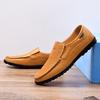 Новые весенние и осенние мокасины мужские большого размера на мягкой подошве легкие кожаные туфли на плоской подошве мужские рабочие спортивные туфли для отдыха