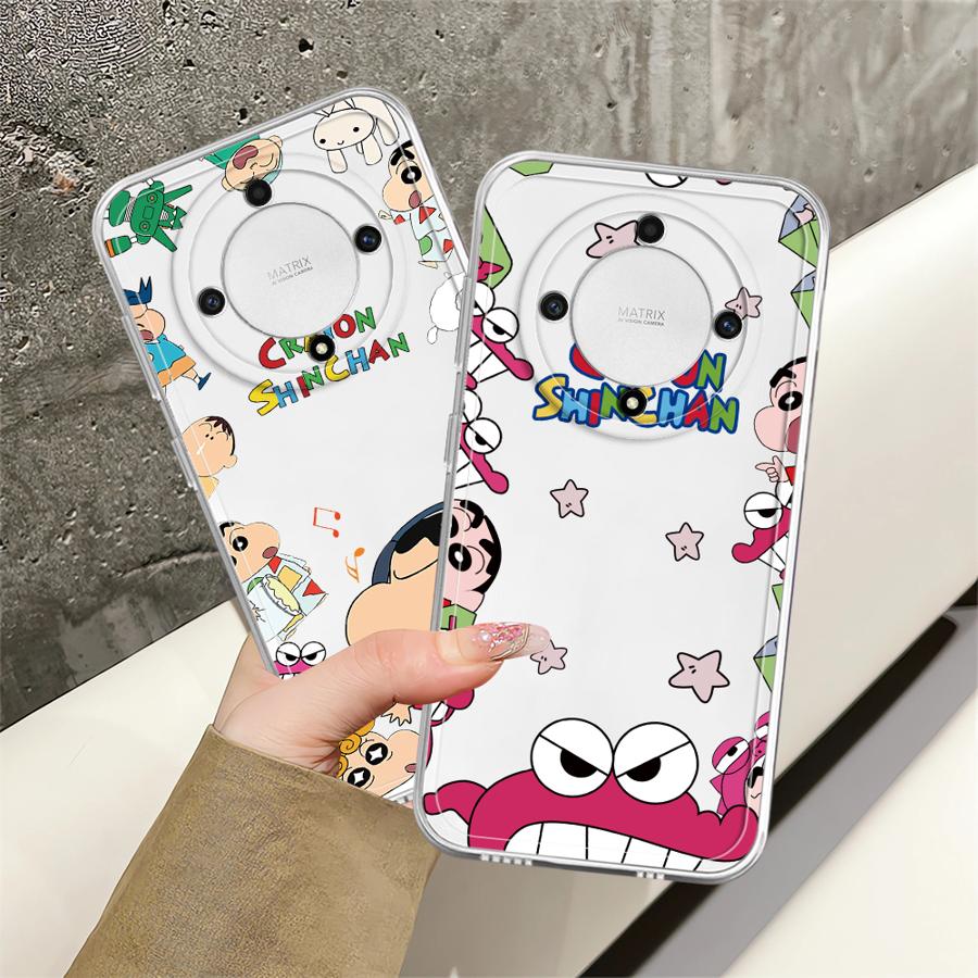 Soft Phone Cover Case for Honor X8b X9b 90 Lite X9a X7b X8a X8 Cartoon Crayons Shinchan