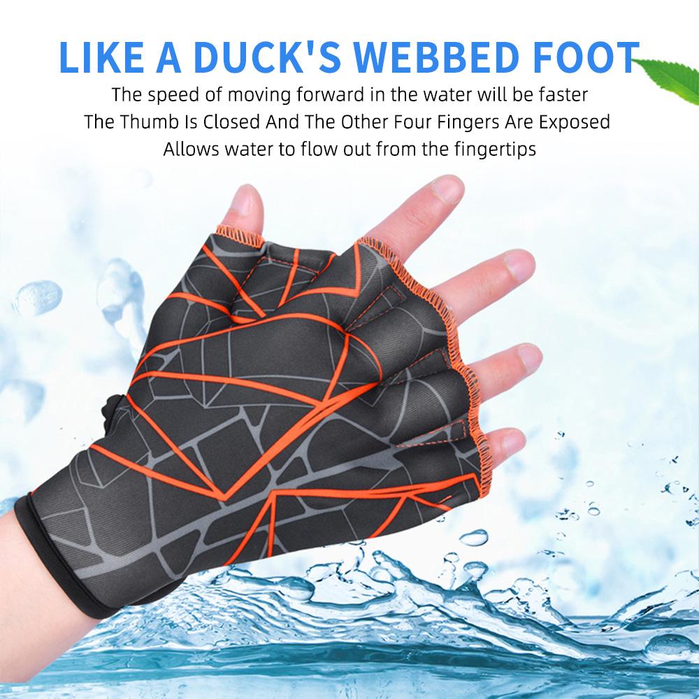Перчатки для плавания Нескользящие Регулируемые Дышащие и быстросохнущие для мужчин и женщин Дизайн с принтом для