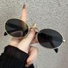 Oval Metal Personality Large Frame Sunglasses Women'S Retro Street Sunglasses
