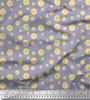Soimoi Japan Crepe Satin Fabric Lemon Slice Shirting Printed Craft Fabric by the Metre 42 Inch