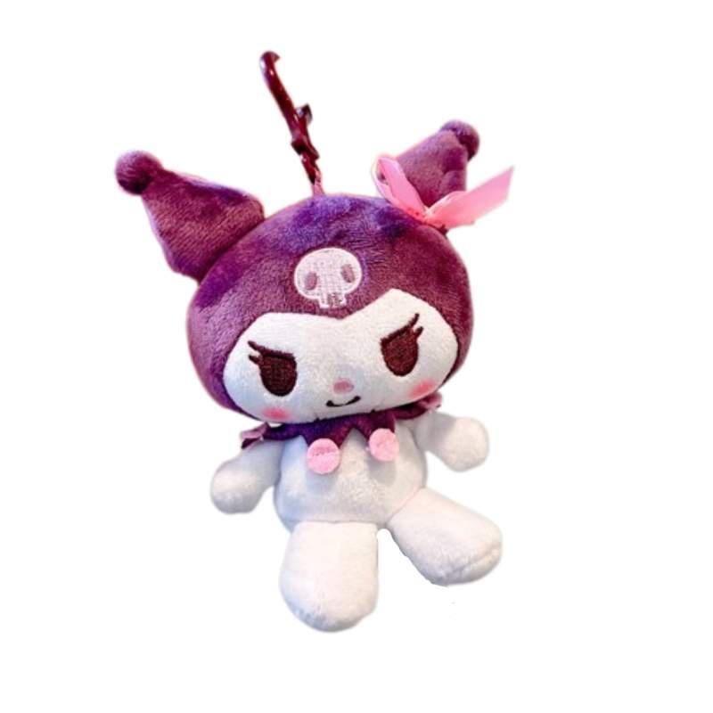 Оригинальный плюшевый брелок Sanrio Kuromi, милый мультяшный маленький дьяволенок, подвеска на сумку, подарок