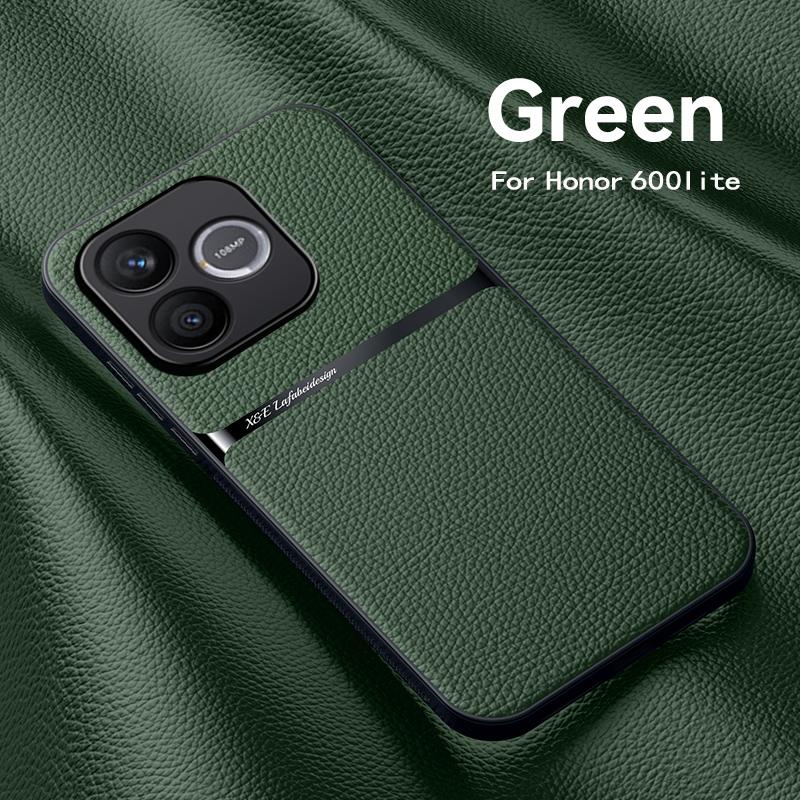 Чехлы для Honor 600 Lite Автомобильный магнитный защитный чехол для телефона Для Honor 600 Lite Кожаная текстура Силиконовая ударопрочная крышка