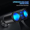 USB Car Charger 1-to-2 Cigarette Lighter Adapter with Dual USB 3.1A Ports, LED Voltage Display, Safety Protection, 12V/24V