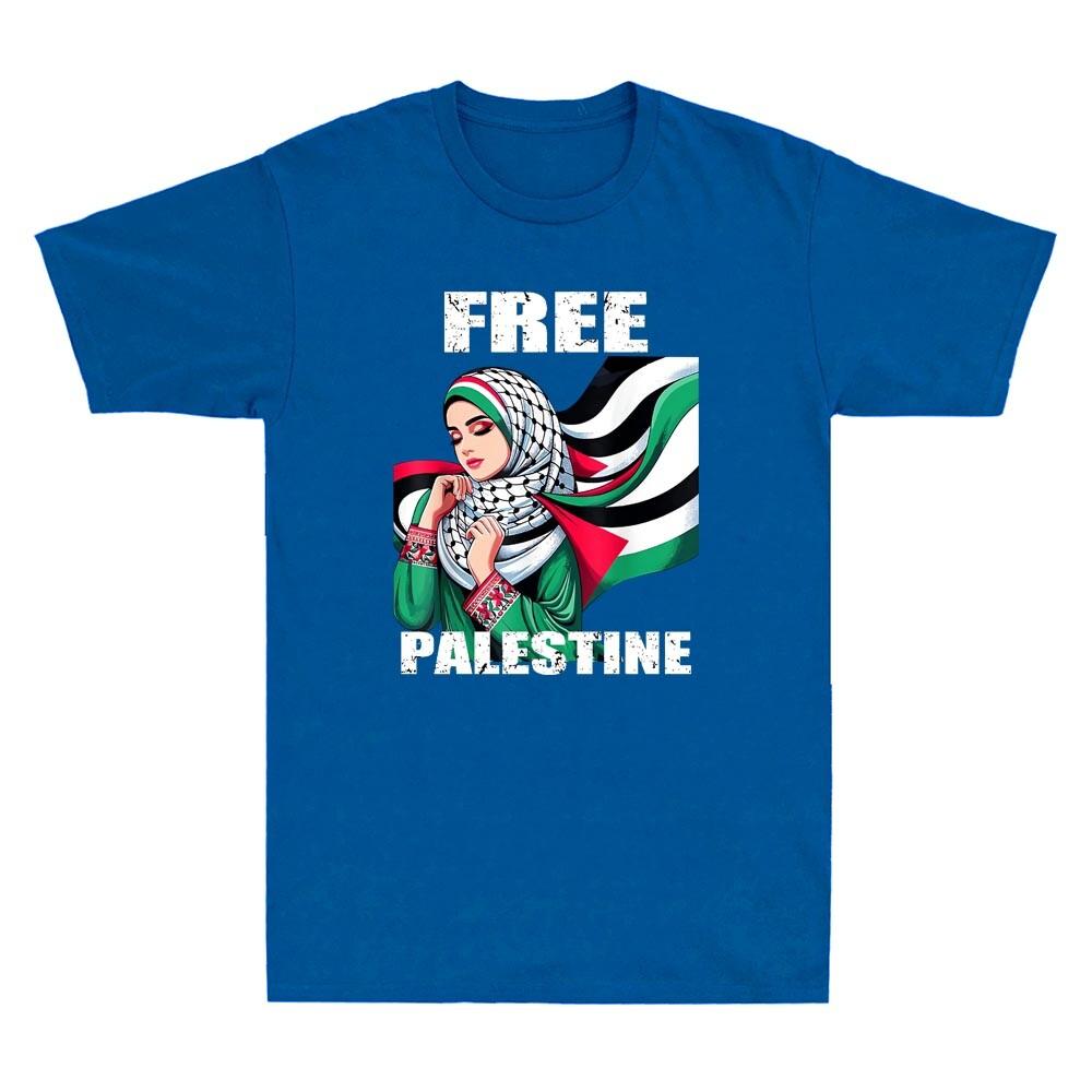 I Love Free Palestine Flag Save Gaza Strip Palestinian Vintage Men's T-Shirt Tee Unisex T-Shirt