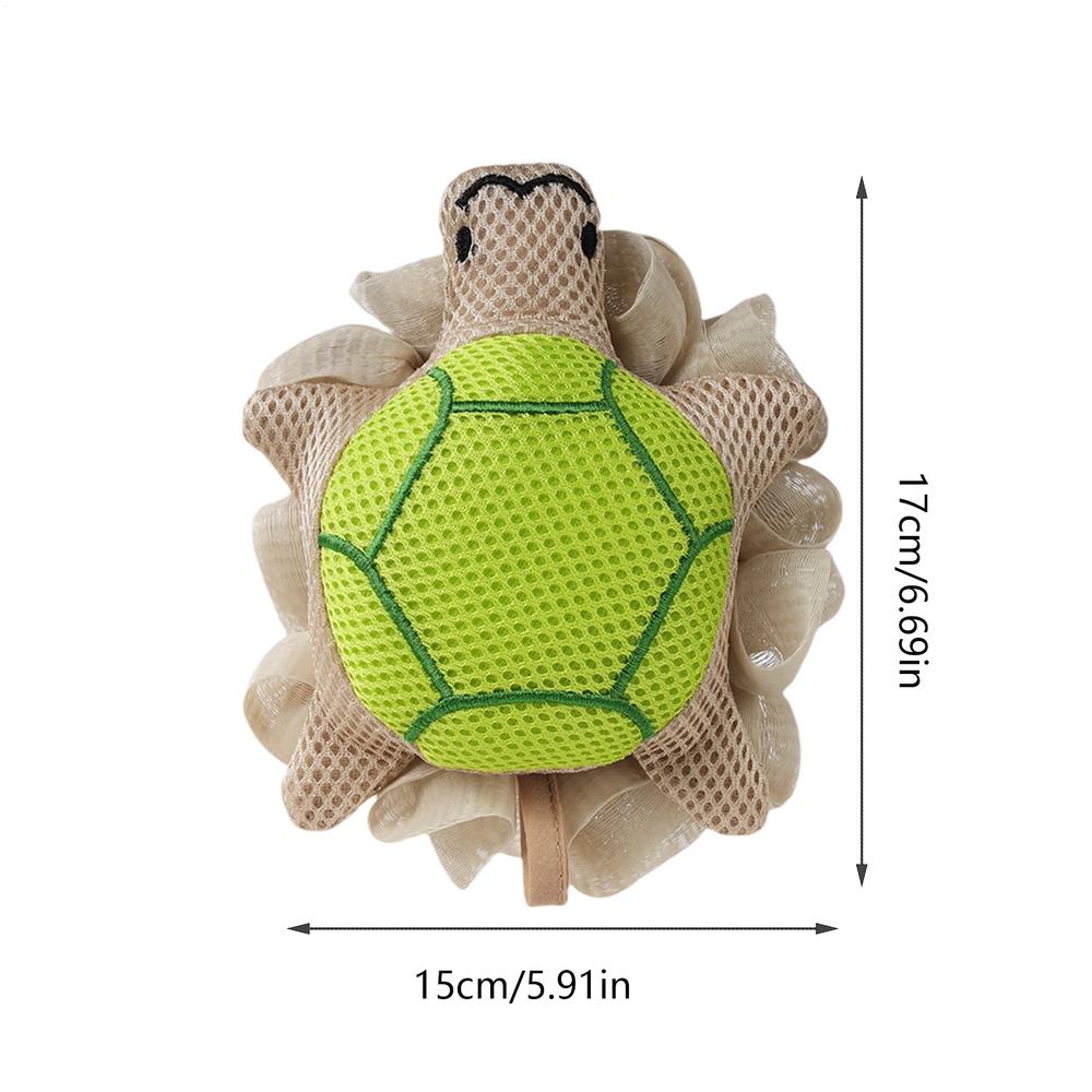 Bath Sponge 1PC Turtle Bath Sponge Ball Cute Reusable Exfoliating Body Scrubber Portable Shower Deep Cleansing Bathing Tool