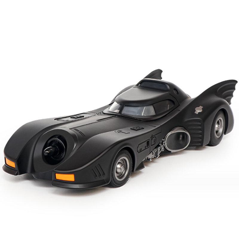 1/24 Classic Movie Car Alloy Batmobile Bat Sports Car Model Diecast Metal Toy Racing Car Model Sound Light Simulation Kids Gifts