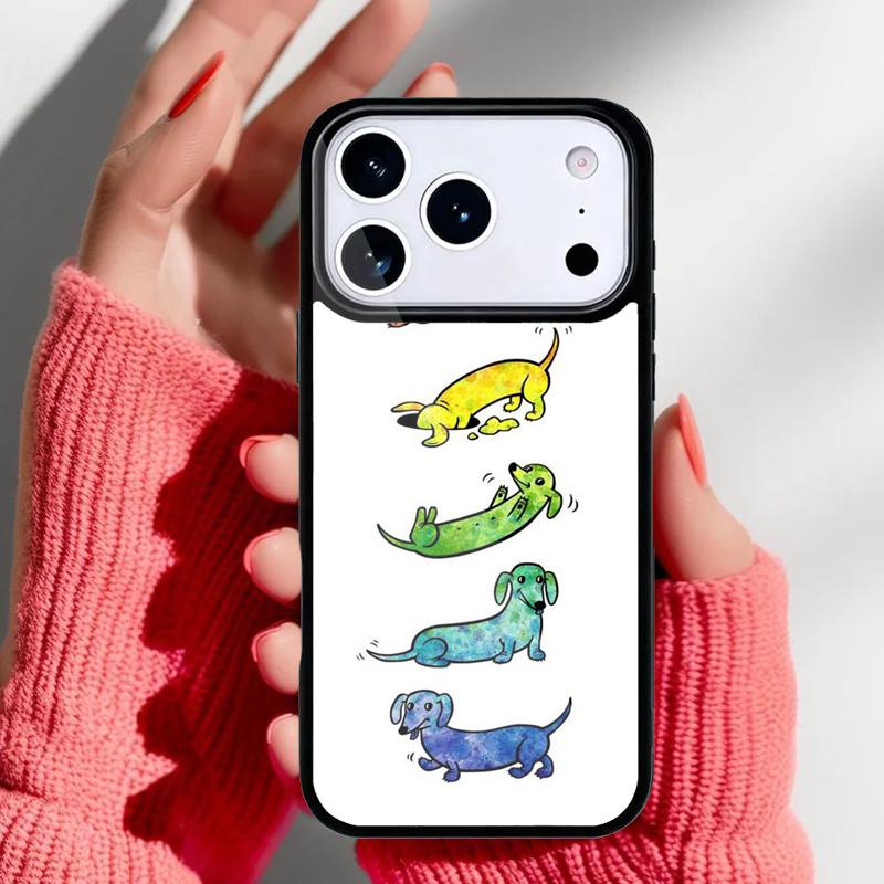 Такса Собака Мягкий Чехол для Телефона для iPhone 17 16 15 14 13 Pro Max Задняя Крышка для 12 11 Pro Coque