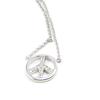 [I3932] - White 'Peace' Silver Necklace