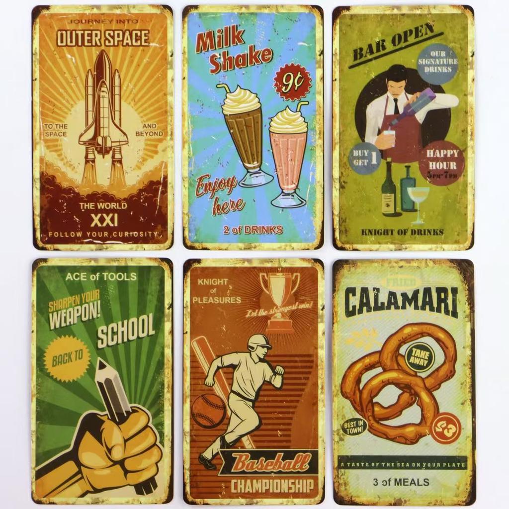 Колода Таро «Деревенская удача» 10,3*6 см, основанная на старинных объявлениях, представляющая обычную народную жизнь и ценности, 80 карт Райдера Уэйта