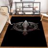 Viking-inspired sword and raven motif Non-slip rug suitable for living room and bedroom sofas