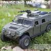 1/28 масштаб Dongfeng Warriors, литая под давлением модель автомобиля из сплава в стиле милитари, игрушечный грузовик с откатным механизмом со звуком и светом для детей и взрослых, подарочная коллекция