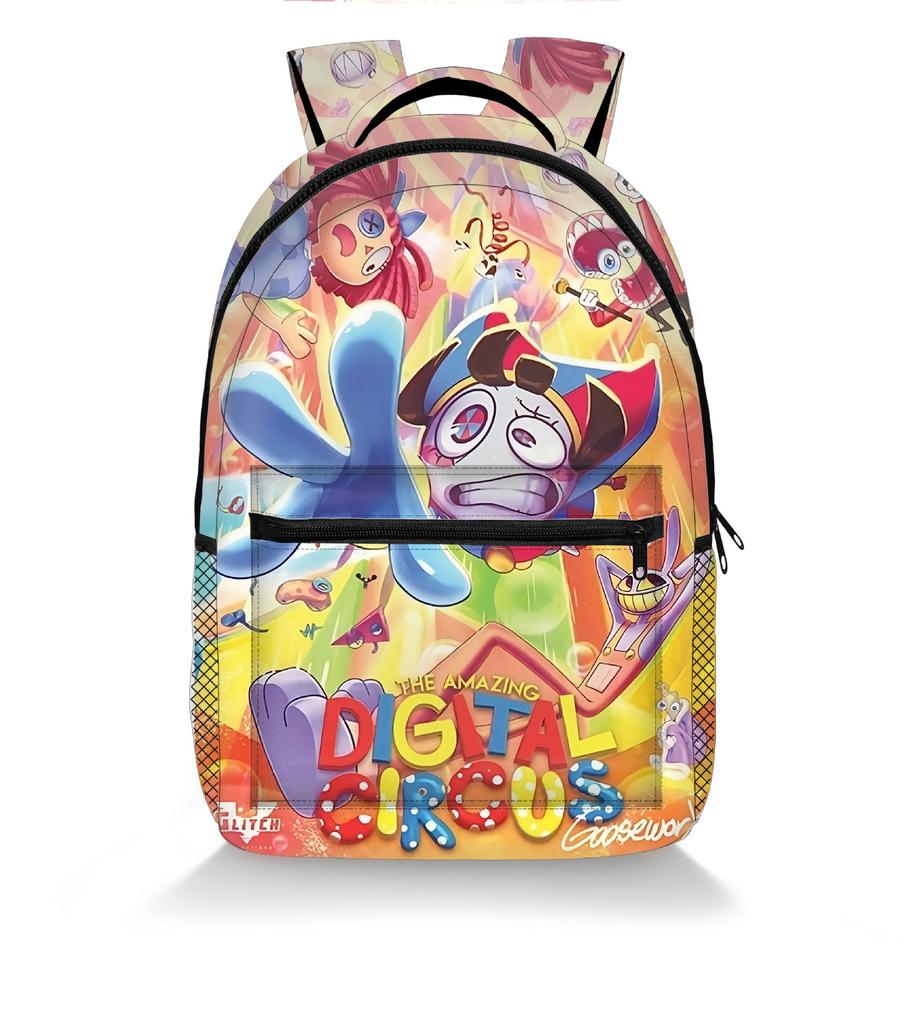 2024 3D Cyber Circus School Backpack for Teen Boys Students the Amazing Digital Circus School Bag
