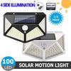 1/2/4/6/8/10PCS Multifunctional LED Solar Lights With Motion Sensor Outdoor Waterproof Decoration 180 Degree Lighting Wall Lamp