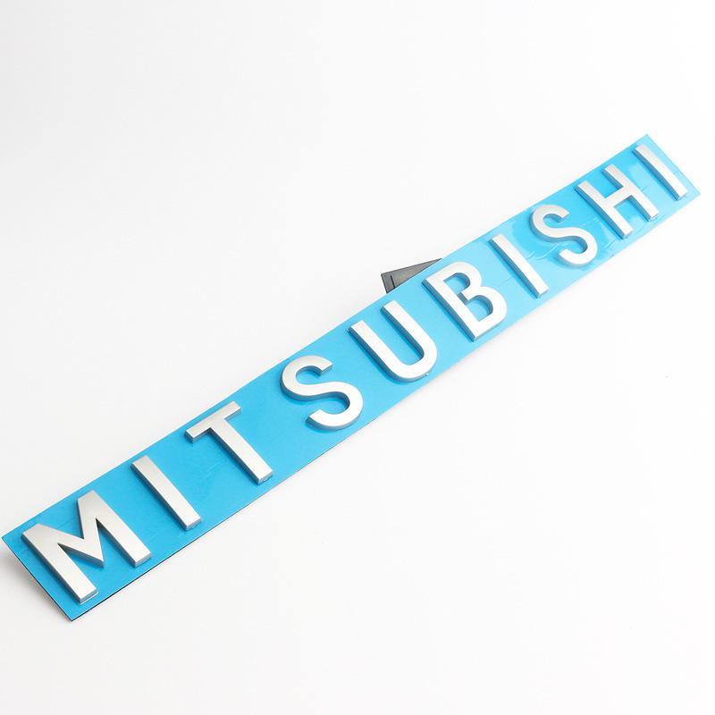 Car Head Hood Letter Logo Words Emblem Decals Sticker For Mitsubishi Outlander ASX Eclipse Cross Pajero Lancer EVO Delica Triton