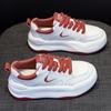 Leather White Shoes Women's New Spring and Autumn Bread Platform Sneakers Sports Versatile Casual Shoes