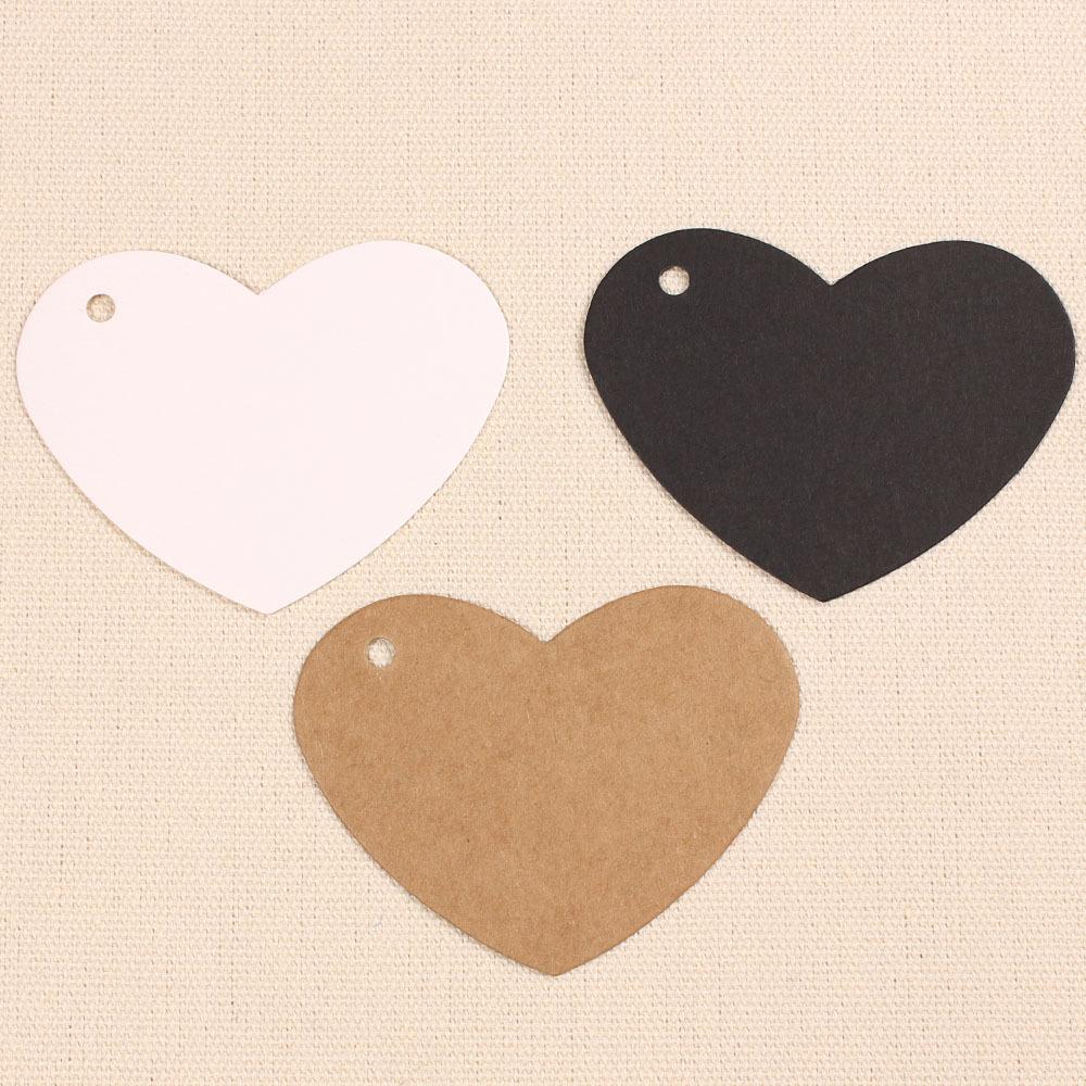 100 шт. бирка в форме сердца DIY подарочные бирки из крафт-бумаги рождественские украшения открытки подарочная упаковка бумажные этикетки скрапбукинг