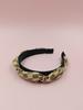 Cross-border New Color Matching Plaid Twist Chain High-end Metal Feeling Handmade Geometry Wires Fashion Women's 13CM Headband