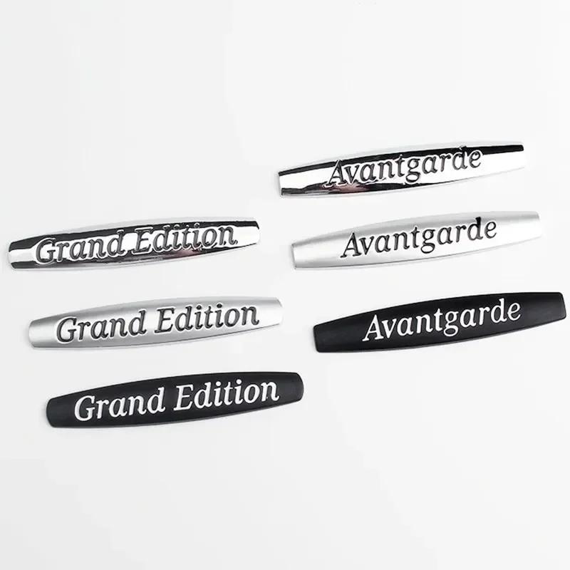 3D Metal Grand Edition Avantgarde Letters Side Fender Emblem Badge Sticker Decals for Mercedes Benz W204 W205 W213 W211 W210 ML AX1