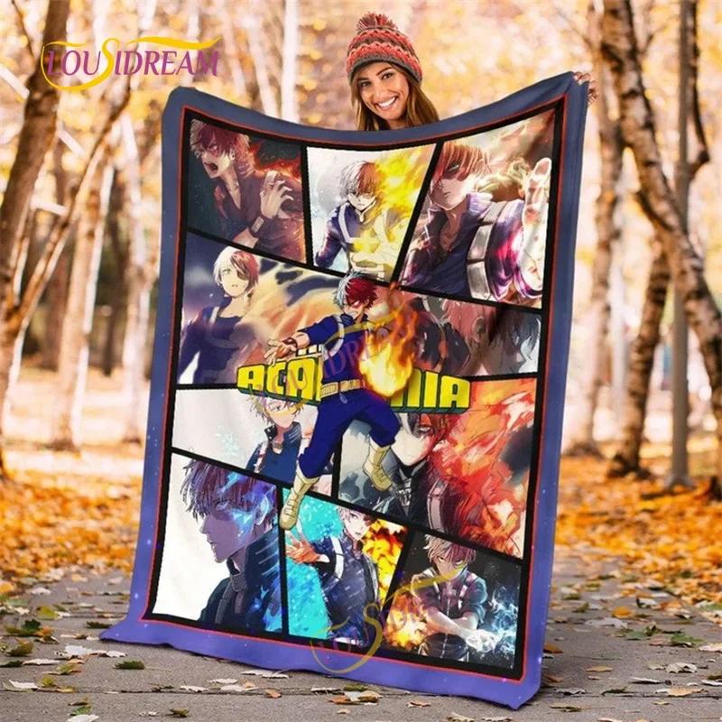 Katsuki Bakugo My Hero Academia фланелевое одеяло Midoriya Izuku диван-кровать плюшевое аниме Merch Shoto Todoroki Manga постельное белье одеяло