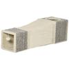 Cat Tunnel, Plush Large Play Tunnel with Two Caves and Hanging Ball, Cream White