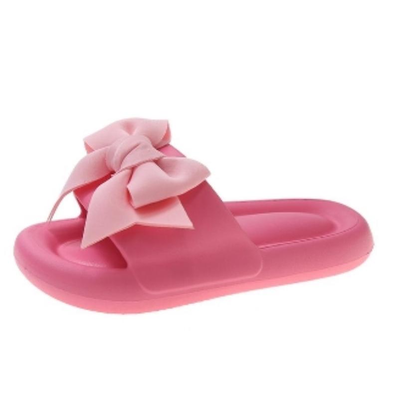 Распродажа женской обуви 2024 года, новые летние женские тапочки для отдыха на открытом воздухе, разноцветные, с открытым носком и бабочкой, легкие повседневные тапочки для женщин