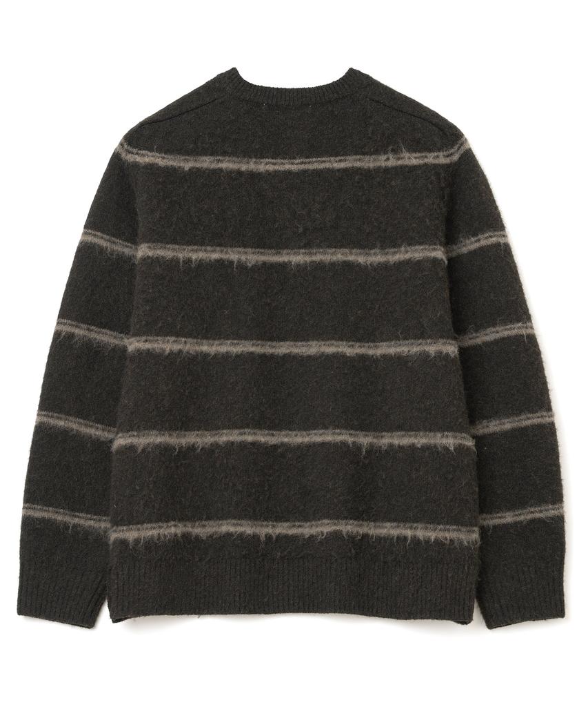 MILLO ARCHIVE Nero Mohair Stripe Knit [Khaki Brown]