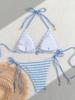 1011 European and American new sexy bikini solid color lace-up split explosive bikini swimsuit set
