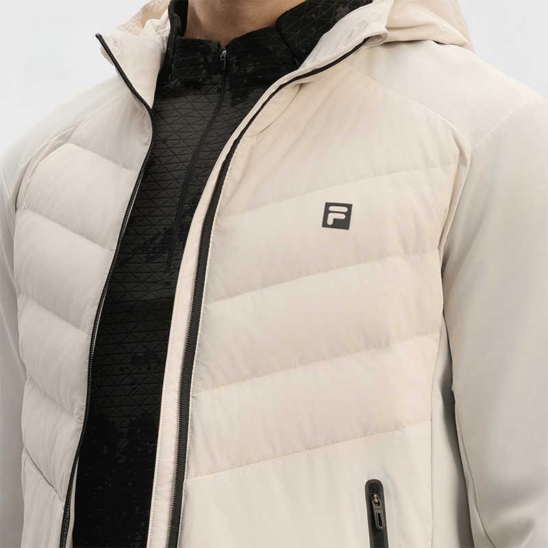 Men's Jacket FILA Fitness Down Jacket Men's Milk Tea