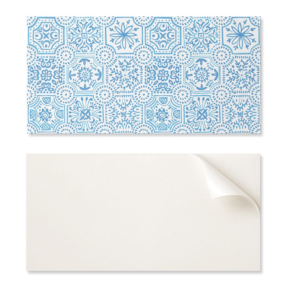 Winylowy Panel Ścienny Z Nadrukiem Do Jadalni 100X50 Cm Wzory Ceramiczne W Kratkę