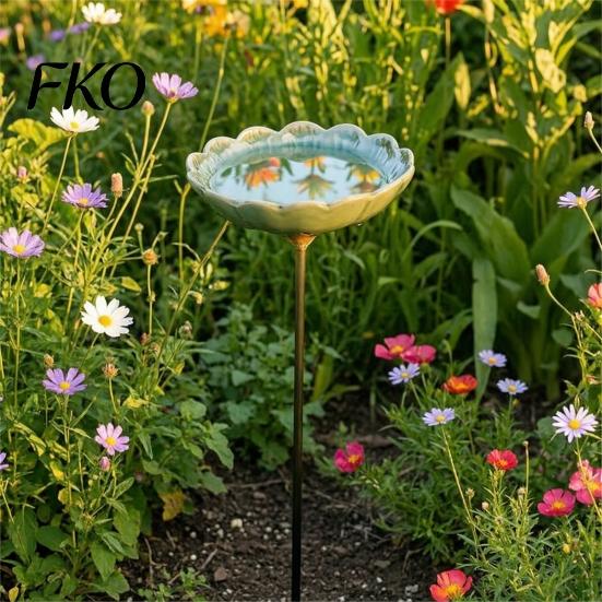 Insect Watering Dish Ceramic Flower Bee Feeder, Garden Station, Outdoor Feeder Decorative Butterfly Cup for Thirsty Pollinators Patio Yard Decor