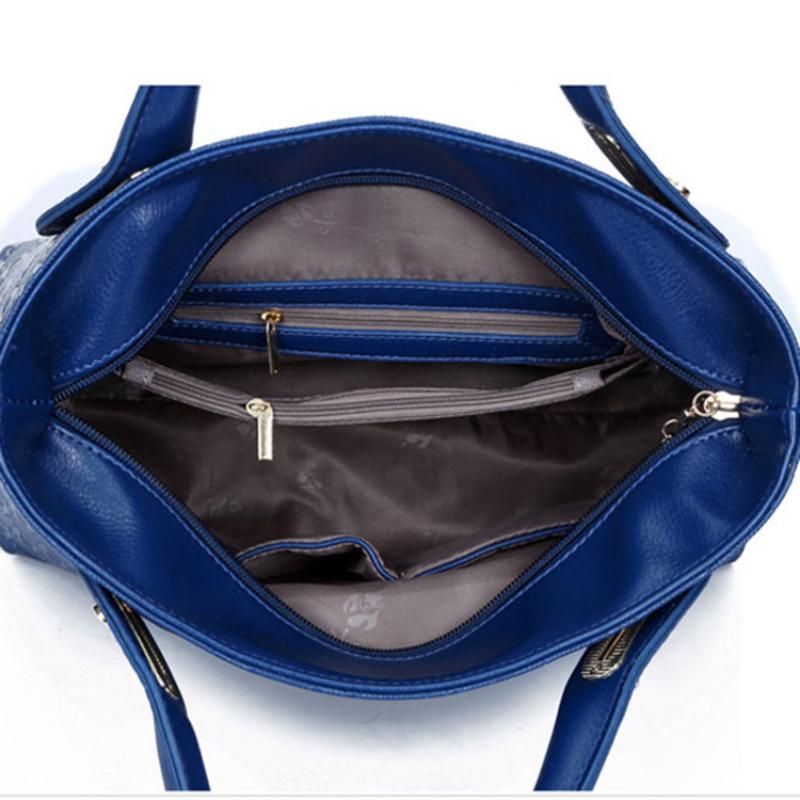 Классическая новинка 2023, женская сумка, новая модная женская сумка с подвеской в виде маленького медвежонка, модная сумка для мамы с тиснением, набор из 4 предметов